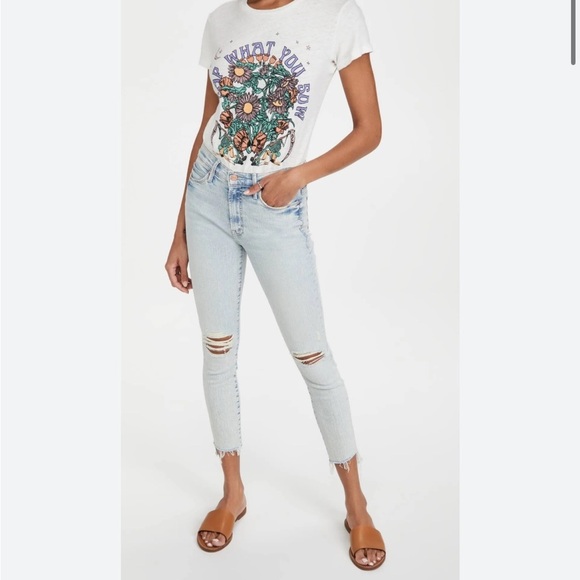 Mother The Stunner Zip Ankle Step Fray Jean Rolling in the Bushes Designer Sz 29 - Picture 2 of 16